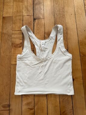 lululemon athletica White Racerback Cropped Tank